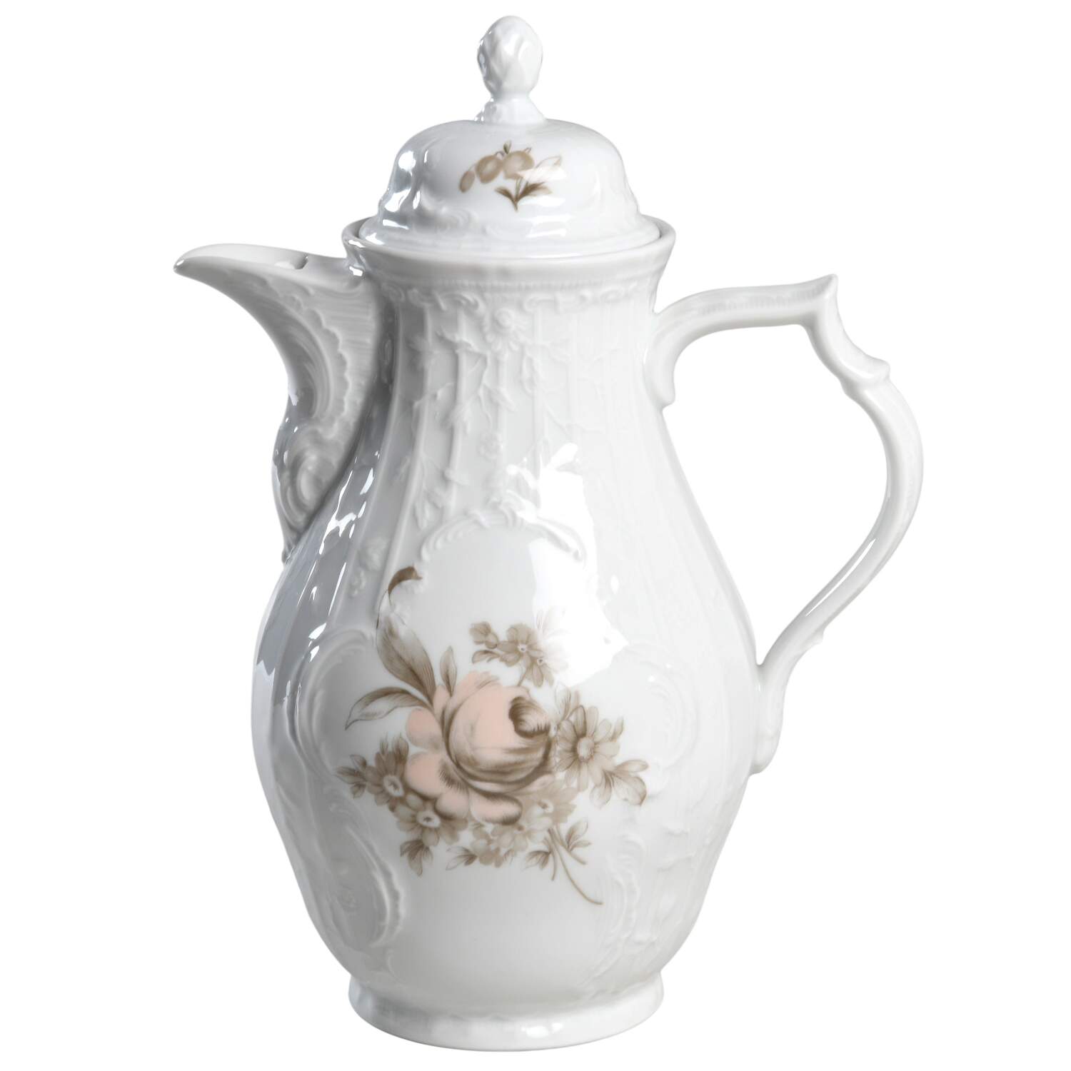 Brown Rose (Sanssouci) Coffee Pot & Lid by Rosenthal - Continental-1