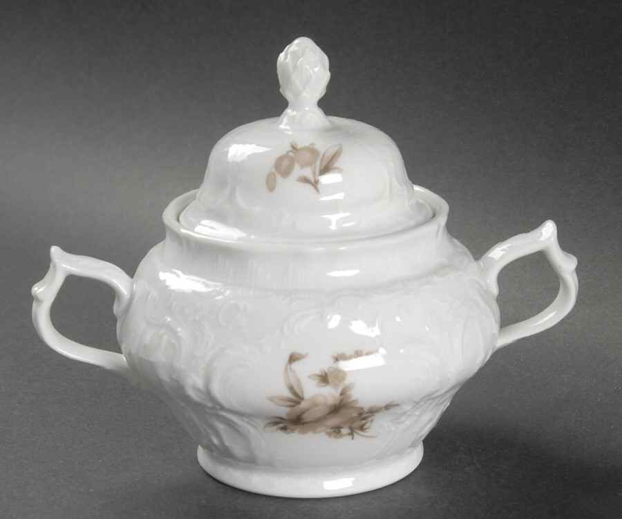 Brown Rose (Sanssouci) Sugar Bowl & Lid by Rosenthal - Continental-1