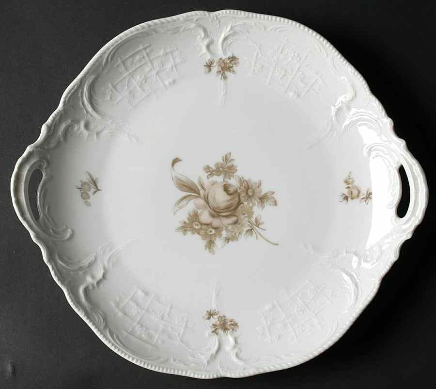 Brown Rose (Sanssouci) Handled Cake Plate by Rosenthal - Continental-1
