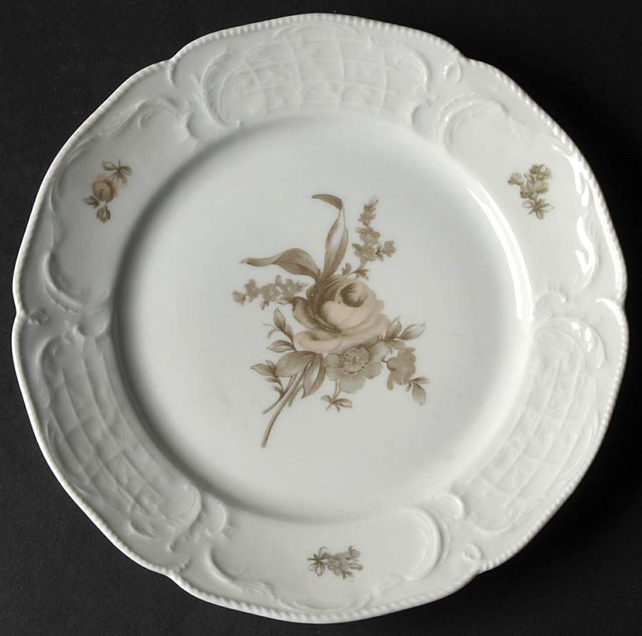 Brown Rose (Sanssouci) Salad Plate by Rosenthal - Continental-1