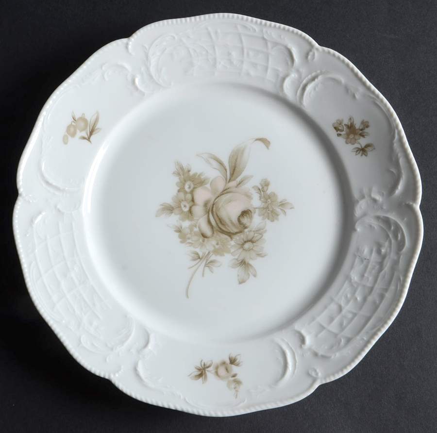 Brown Rose (Sanssouci) Luncheon Plate by Rosenthal - Continental-1