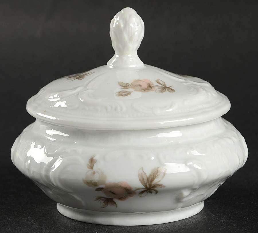 Brown Rose (Sanssouci) 3" Round Box & Lid by Rosenthal - Continental-1