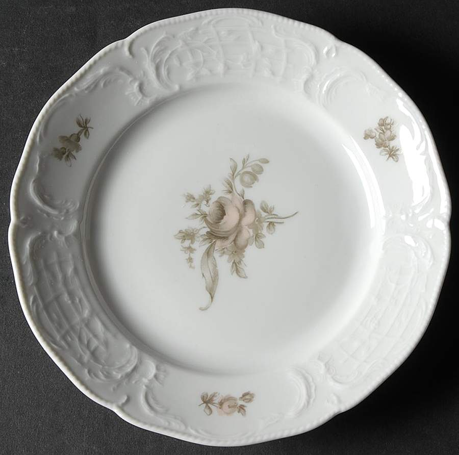 Brown Rose (Sanssouci) Dessert/Pie Plate by Rosenthal - Continental-1