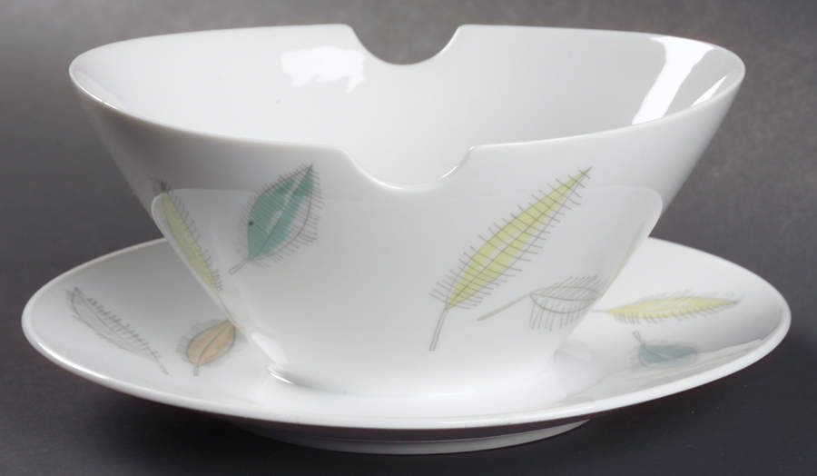 Bunte Blatter Gravy Boat with Attached Underplate by Rosenthal - Continental-1