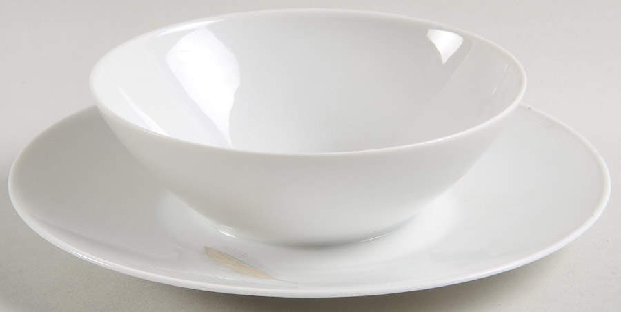 Bunte Blatter Round Sauce Boat w/Attached Underplate No Lid by Rosenthal - Continental-1