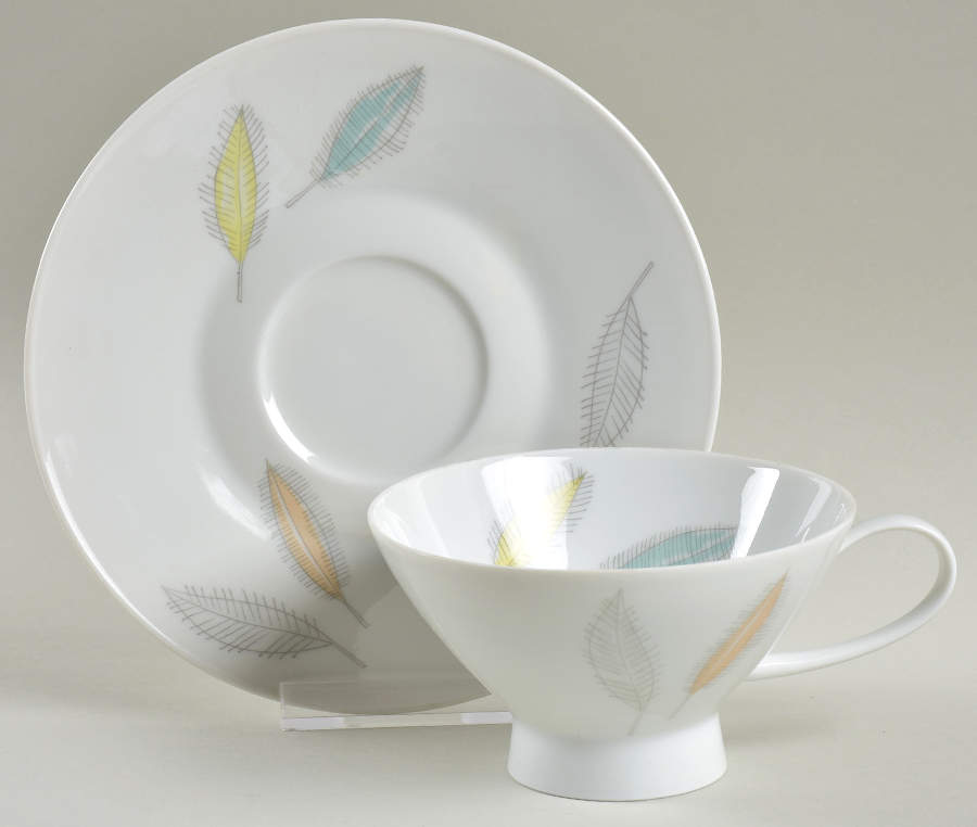Bunte Blatter Footed Cup & Saucer Set by Rosenthal - Continental-1