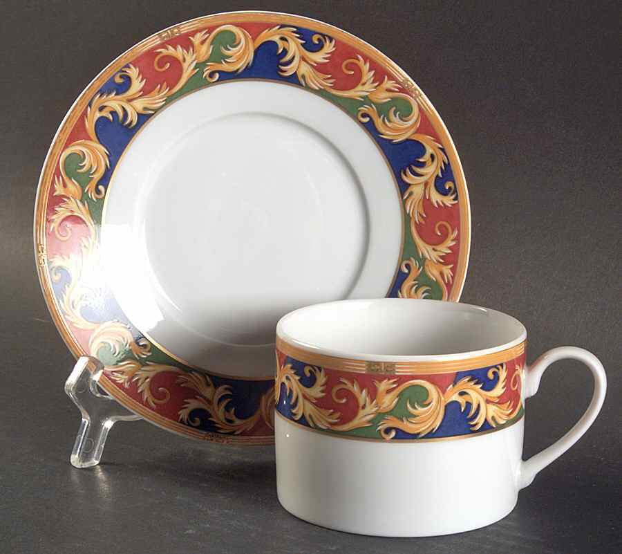 Carlotta Flat Cup & Saucer Set by Rosenthal - Continental-1