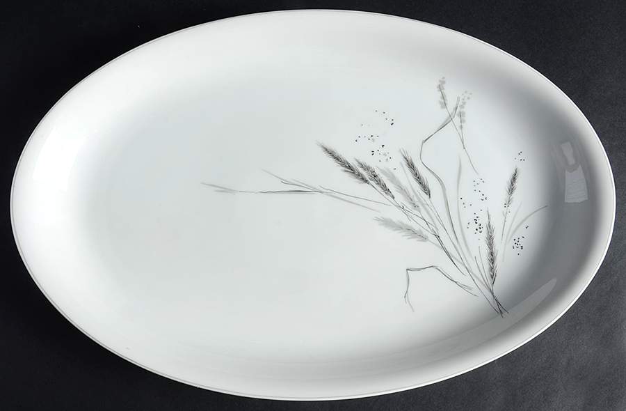 Ceres (Gray Trim) 13" Oval Serving Platter by Rosenthal - Continental-1