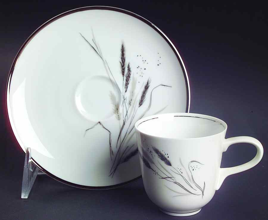 Ceres (Platinum Trim) Flat Demitasse Cup & Saucer Set by Rosenthal - Continental-1