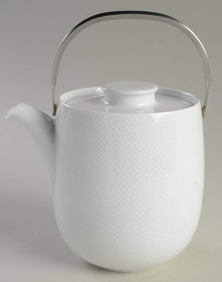 Century White (Rim) Coffee Pot & Lid by Rosenthal - Continental-1