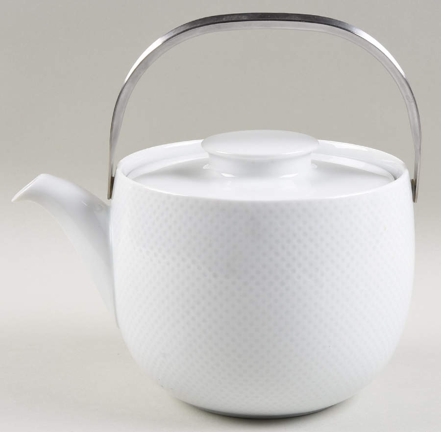 Century White (Rim) Teapot & Lid by Rosenthal - Continental-1