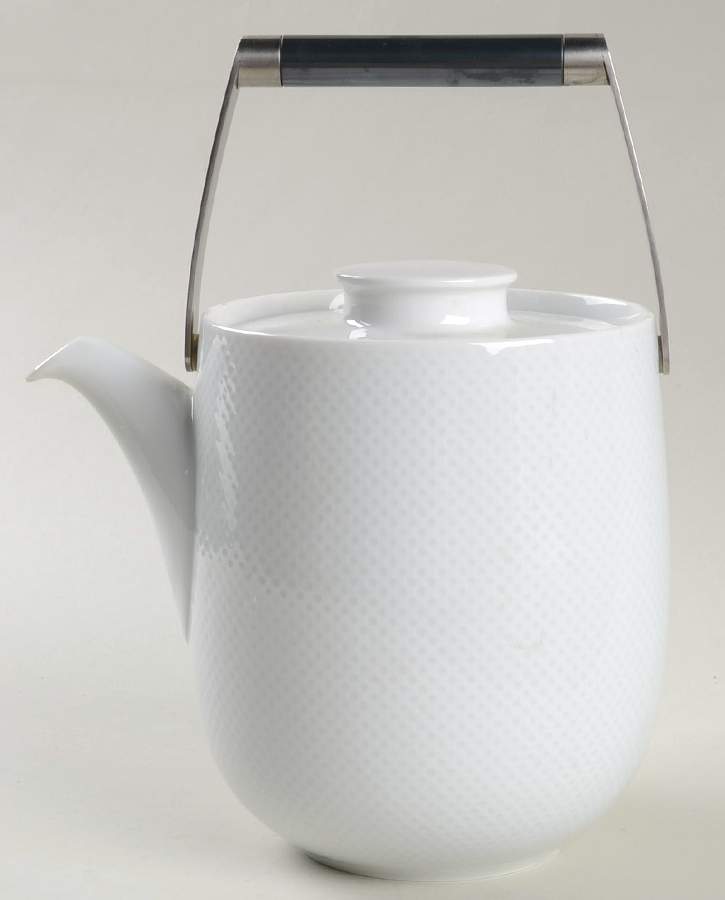 Century White (Rim) Coffee Pot & Lid by Rosenthal - Continental-1