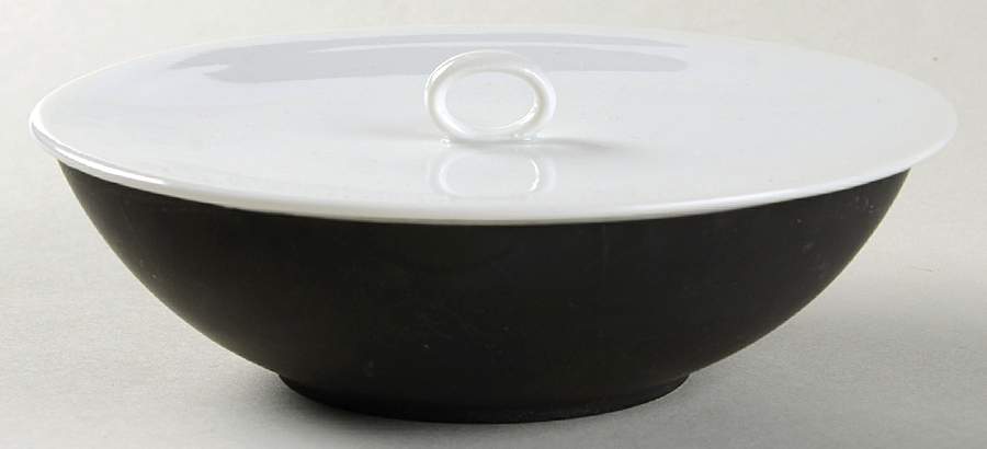 Charcoal Cream Soup/Cereal Bowl & Lid Set by Rosenthal - Continental-1