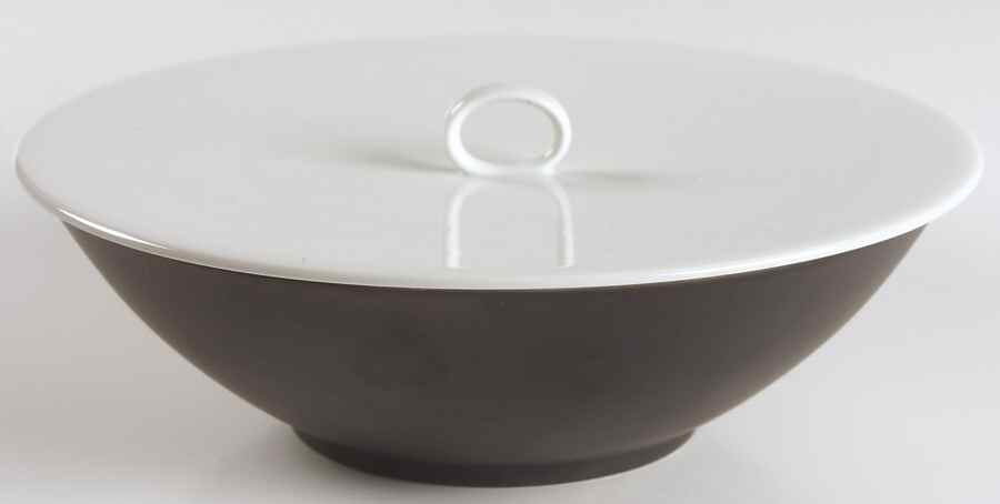 Charcoal Round Covered Vegetable-Uses RV9 as Base+CVLRV9 by Rosenthal - Continental-1