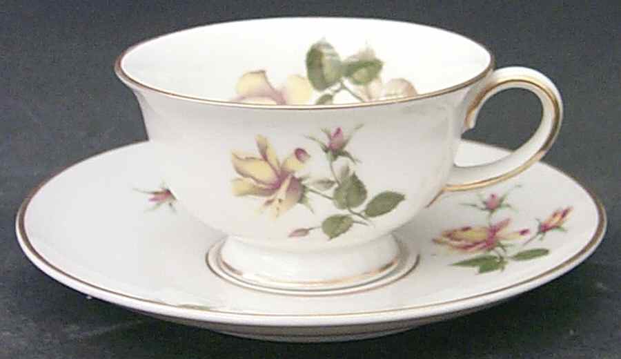 Charlene (Aida, White) Footed Demitasse Cup & Saucer Set by Rosenthal - Continental-1