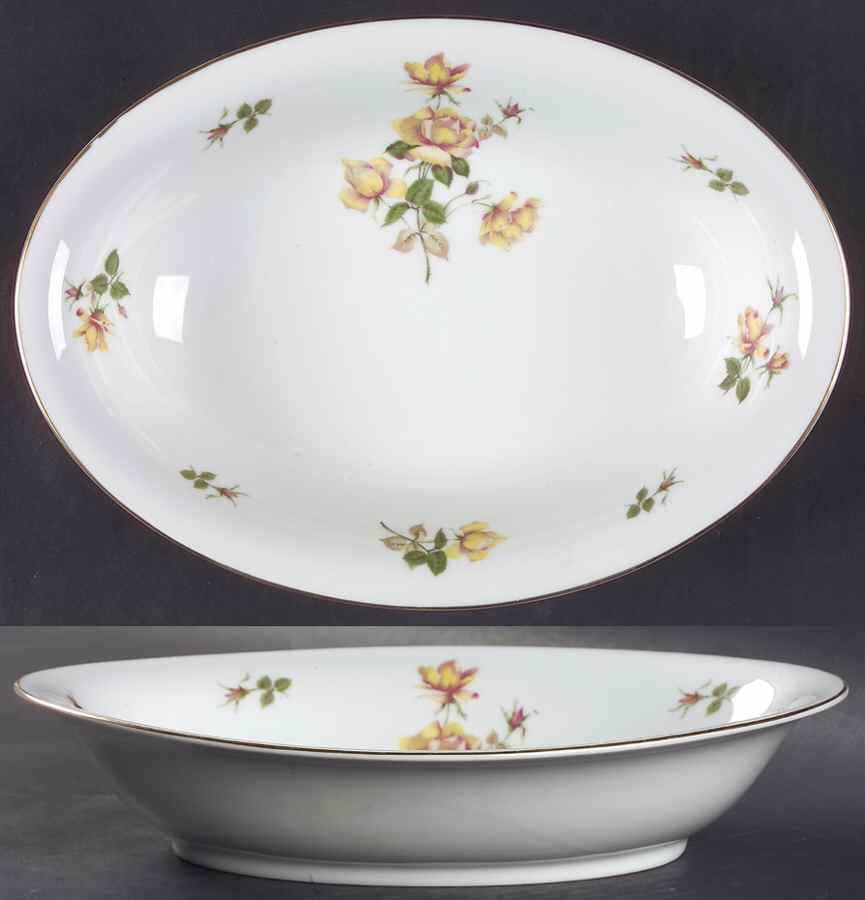 Charlene (Aida, White) 10" Oval Vegetable Bowl by Rosenthal - Continental-1