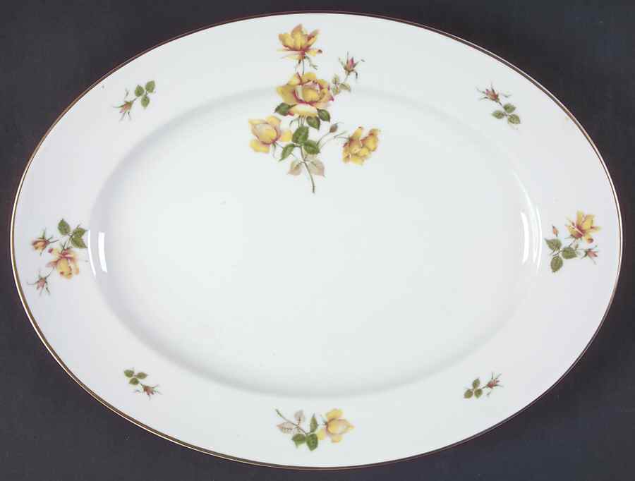 Charlene (Aida, White) 12" Oval Serving Platter by Rosenthal - Continental-1
