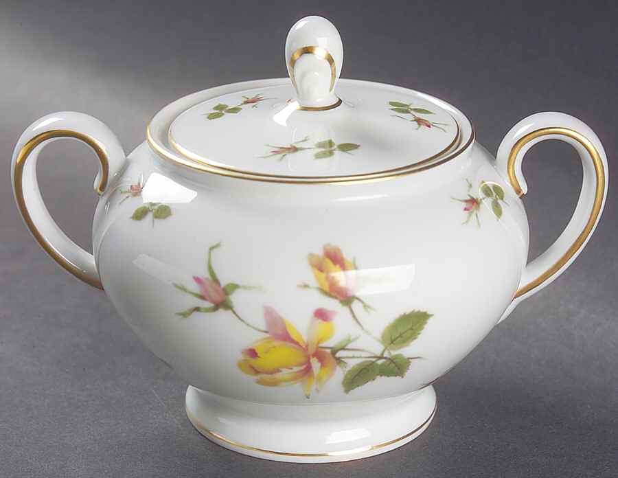 Charlene (Aida, White) Sugar Bowl & Lid by Rosenthal - Continental-1