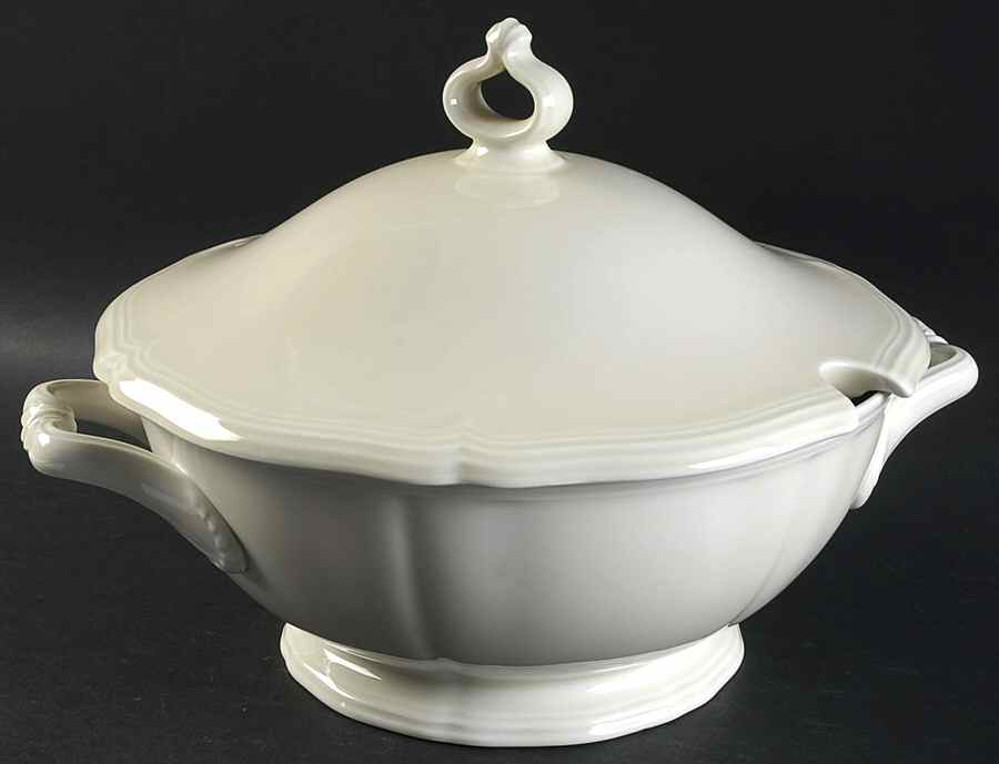 Chippendale Cream Undecorated Tureen &  Lid by Rosenthal - Continental-1