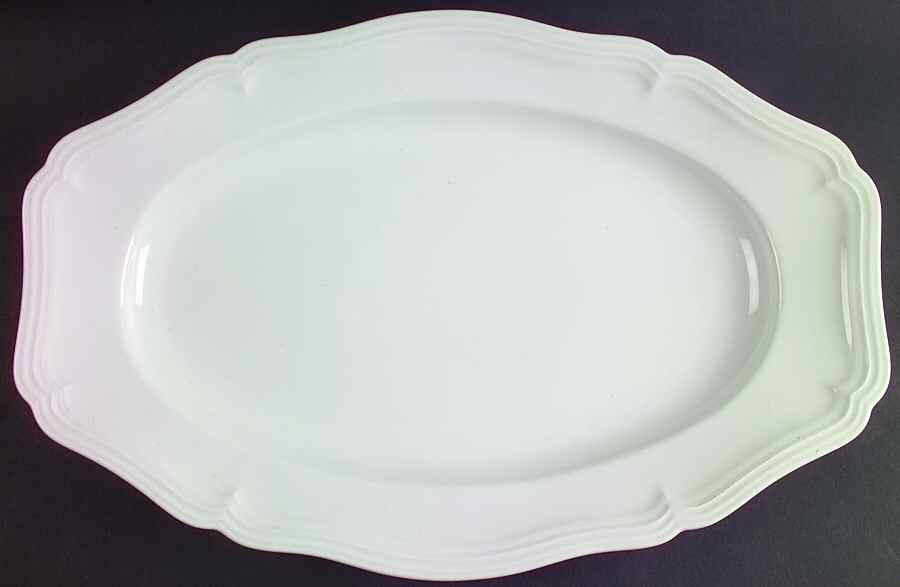 Chippendale All White 18" Oval Serving Platter by Rosenthal - Continental-1