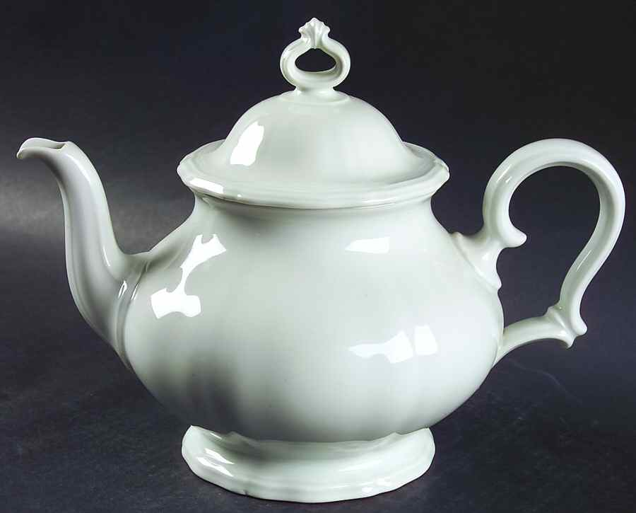 Chippendale All White Teapot & Lid by Rosenthal - Continental-1