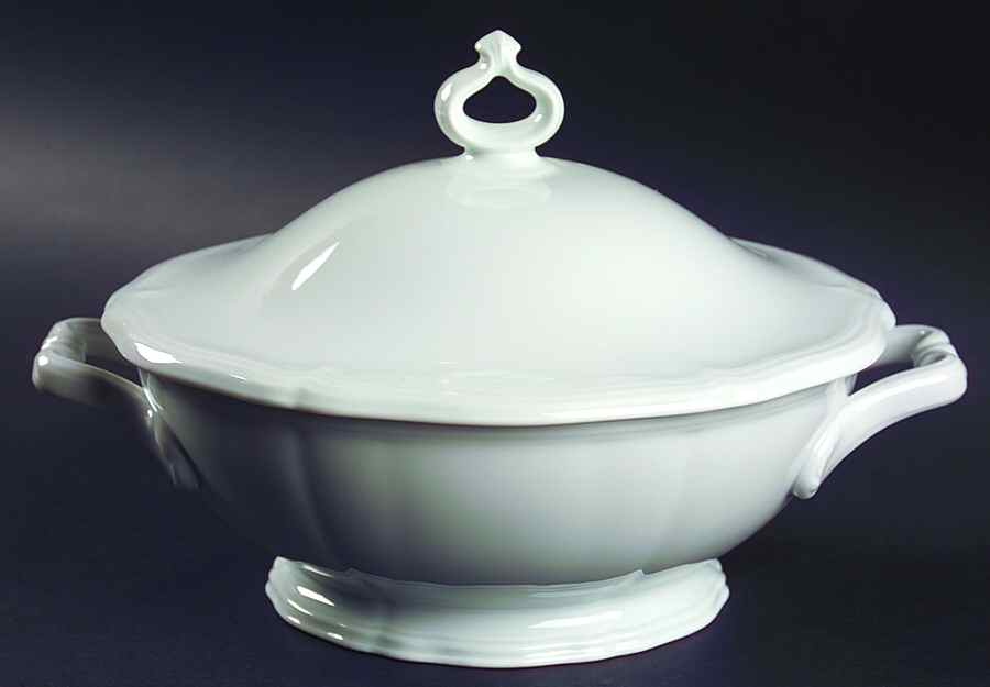 Chippendale All White Round Covered Vegetable by Rosenthal - Continental-1