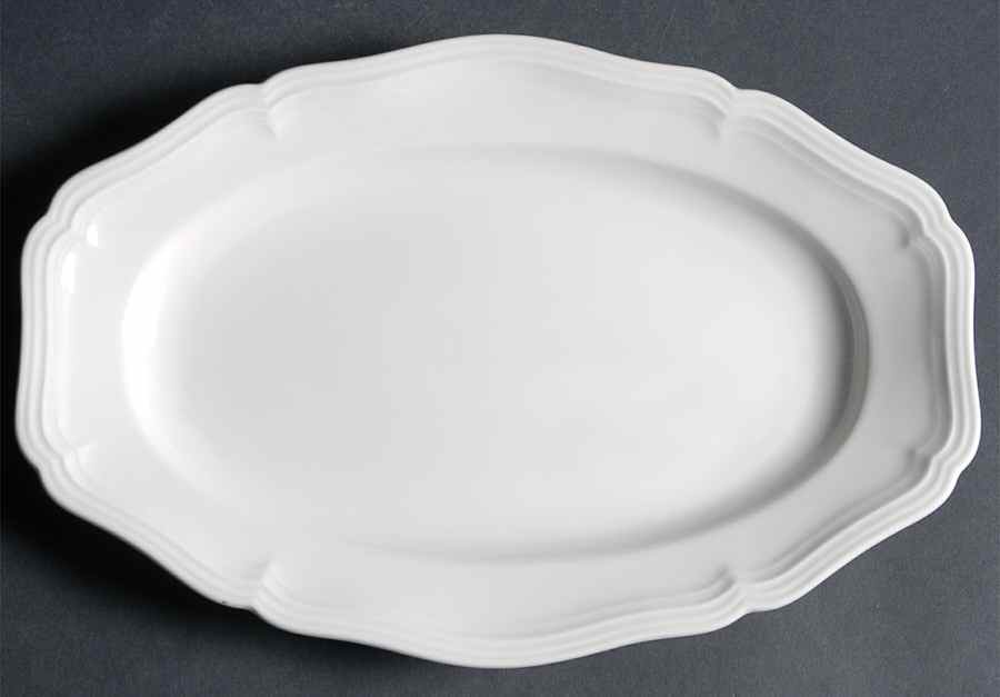 Chippendale All White 11" Oval Serving Platter by Rosenthal - Continental-1