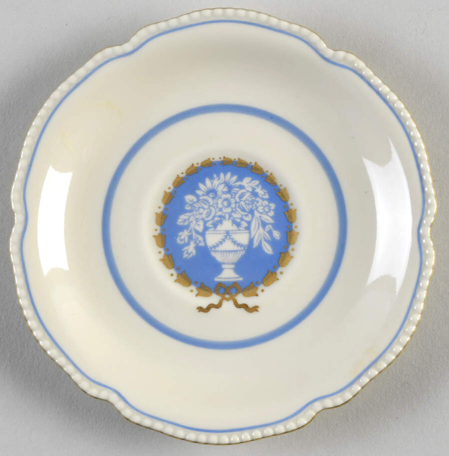 Classic (Light Blue Center with Vase) Saucer for Demitasse Cup by Rosenthal - Continental-1