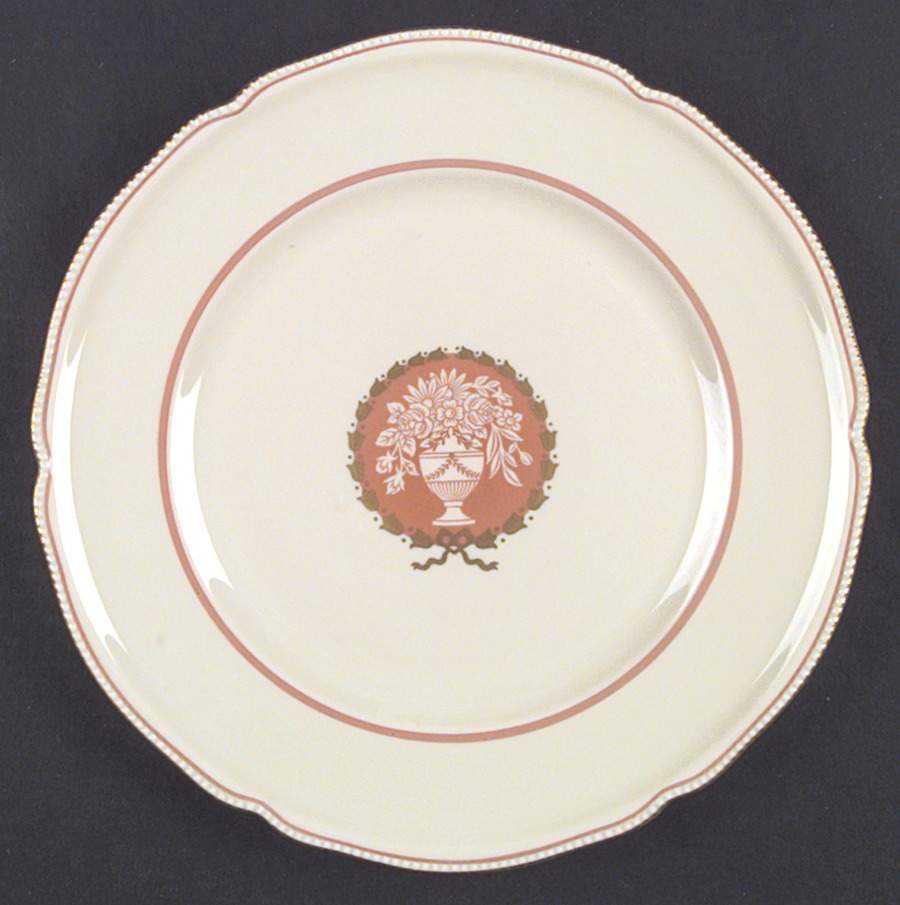 Classic (Rose Colored Center with Vase) Dinner Plate by Rosenthal - Continental-1