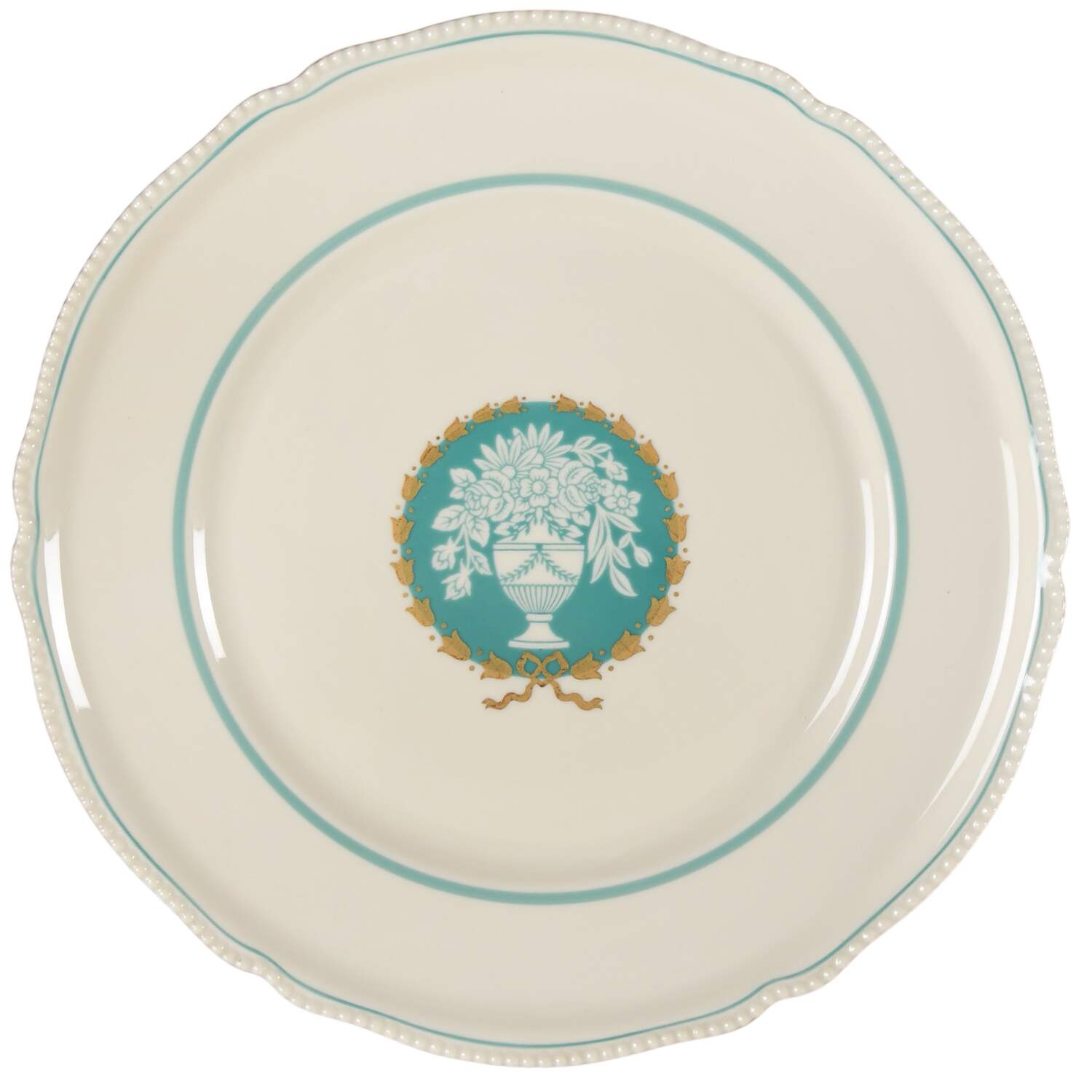 Classic (Turquoise Center with Vase) Luncheon Plate by Rosenthal - Continental-1