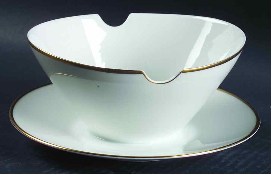 Classic Gold Gravy Boat with Attached Underplate by Rosenthal - Continental-1