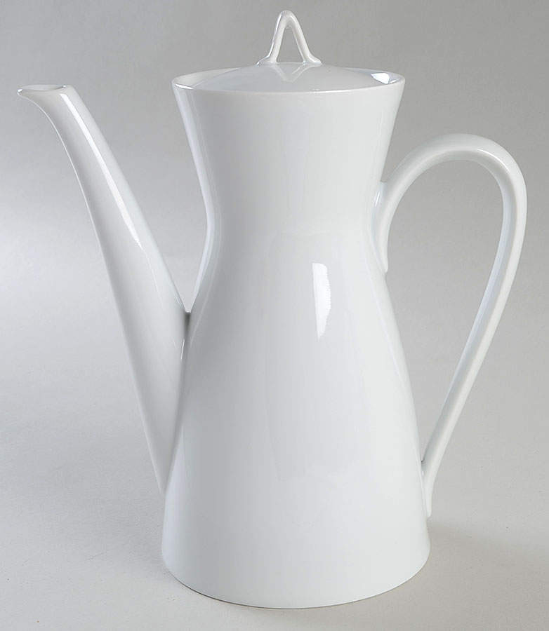 Classic Modern White Coffee Pot & Lid by Rosenthal - Continental-1