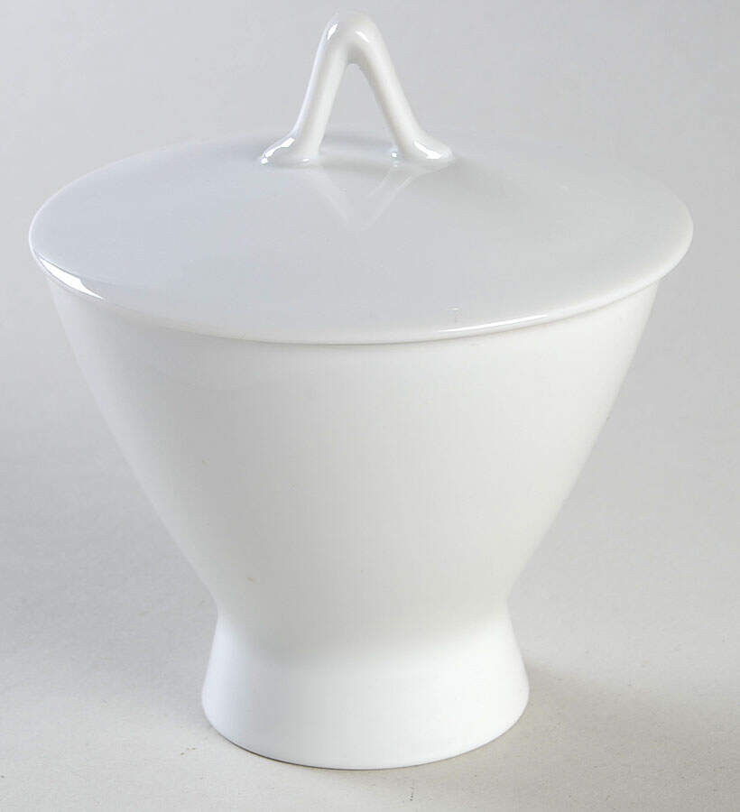 Classic Modern White Mini Sugar Bowl & Lid by Rosenthal - Continental-1