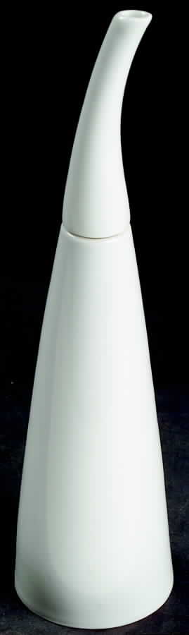 Classic Modern White Oil Or Vinegar Cruet and Stopper by Rosenthal - Continental-1