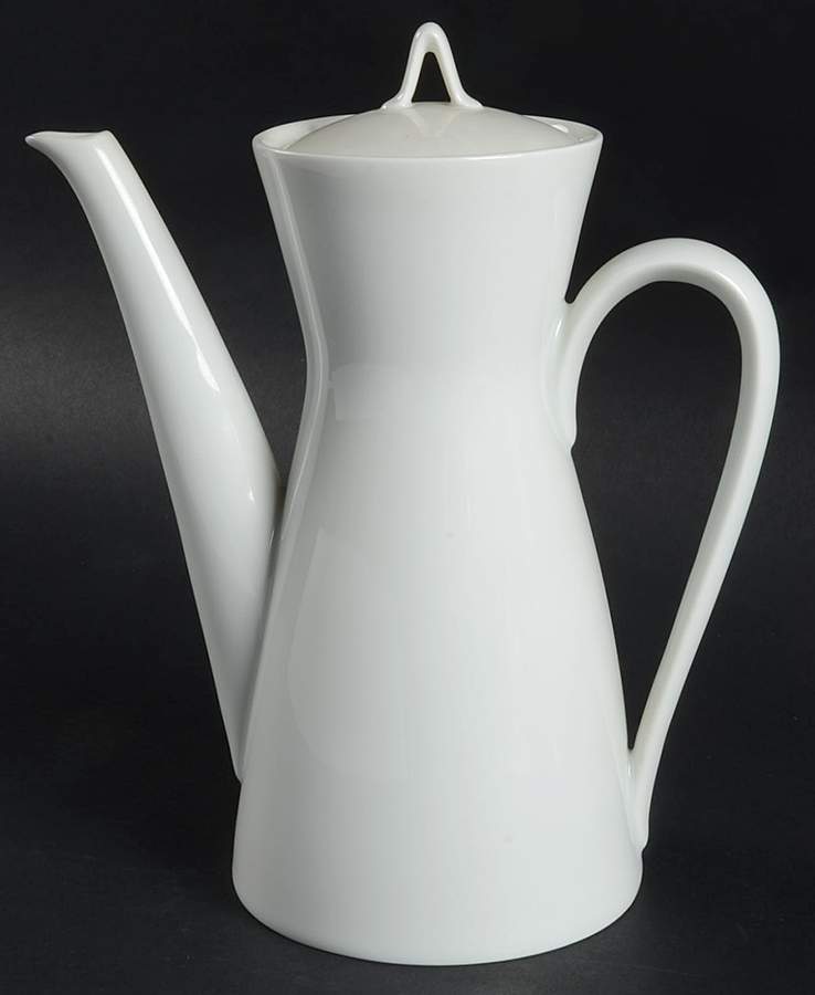 Classic Modern White Small Coffee Pot & Lid by Rosenthal - Continental-1
