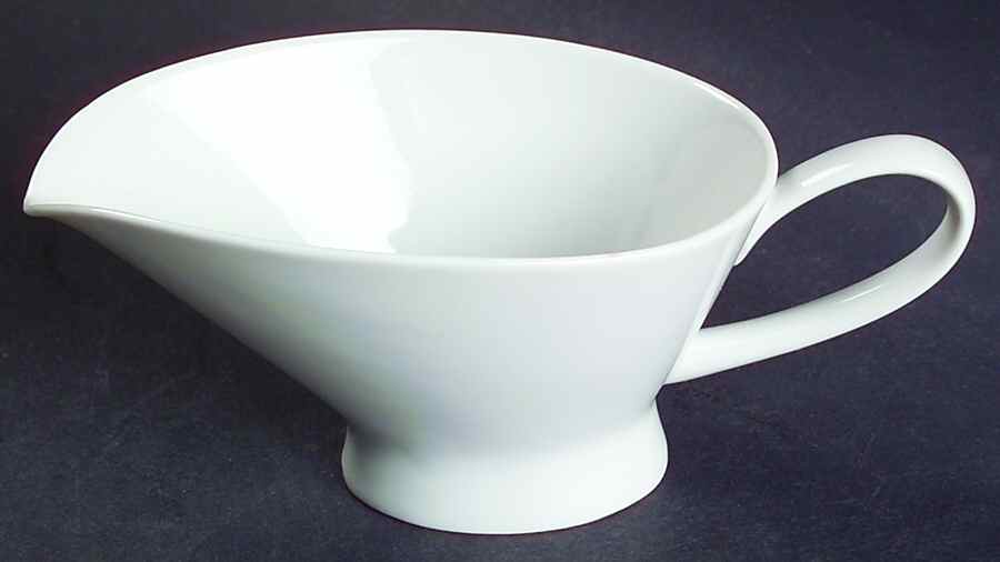 Classic Modern White Individual Gravy Boat by Rosenthal - Continental-1