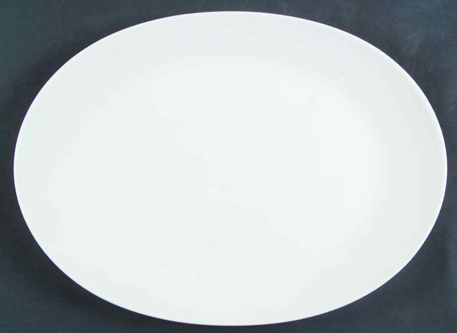 Classic Modern White 13" Oval Serving Platter by Rosenthal - Continental-1
