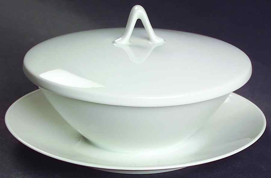 Classic Modern White Small Butter Box & Lid by Rosenthal - Continental-1