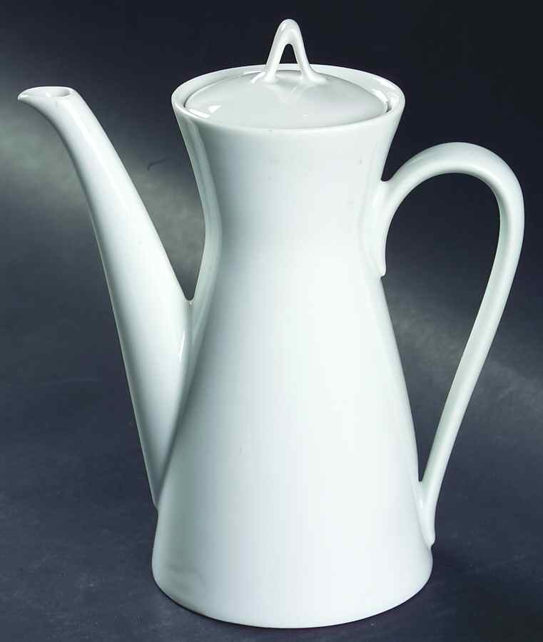 Classic Modern White Mini Coffee Pot & Lid by Rosenthal - Continental-1