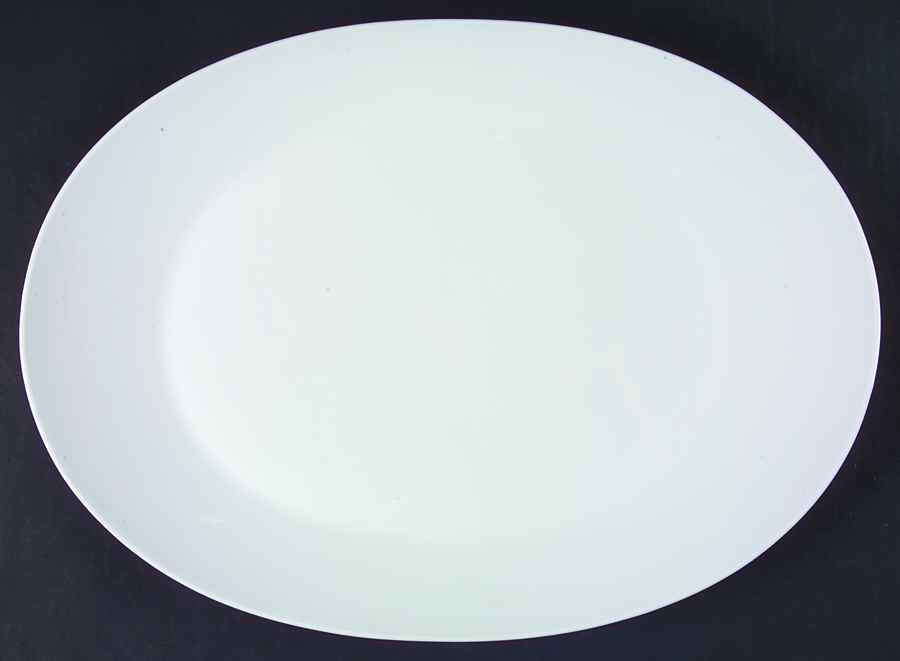 Classic Modern White 15" Oval Serving Platter by Rosenthal - Continental-1