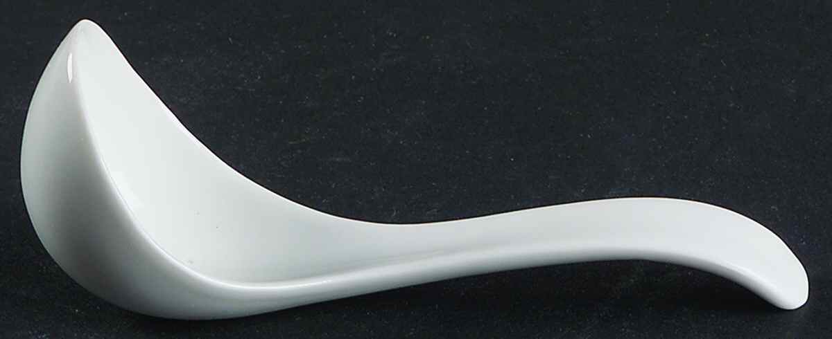 Classic Modern White Gravy Ladle Solid Piece by Rosenthal - Continental-1