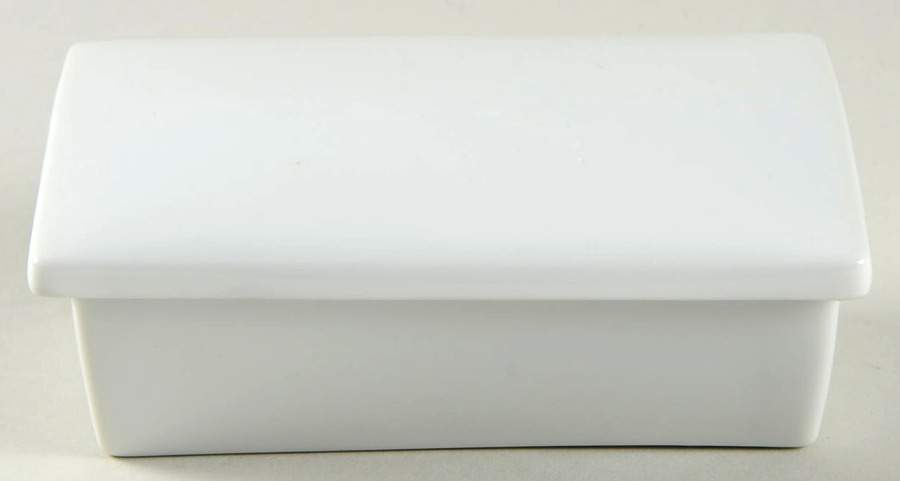 Classic Modern White Cigarette Box & Lid by Rosenthal - Continental-1