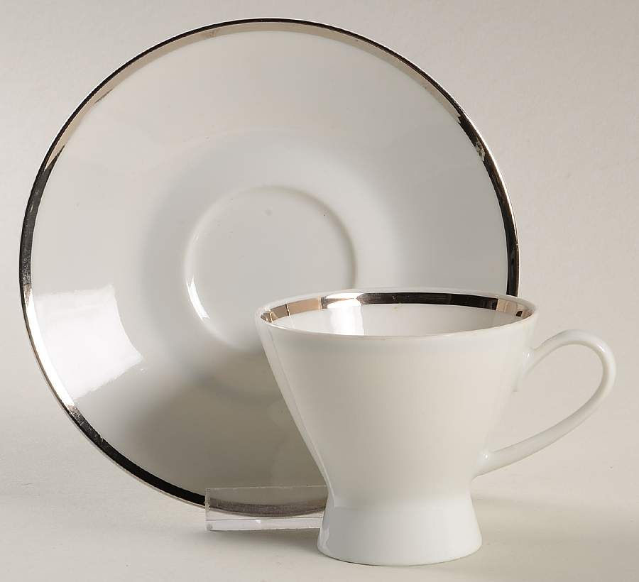 Classic Platinum (Older) Footed Demitasse Cup & Saucer Set by Rosenthal - Continental-1