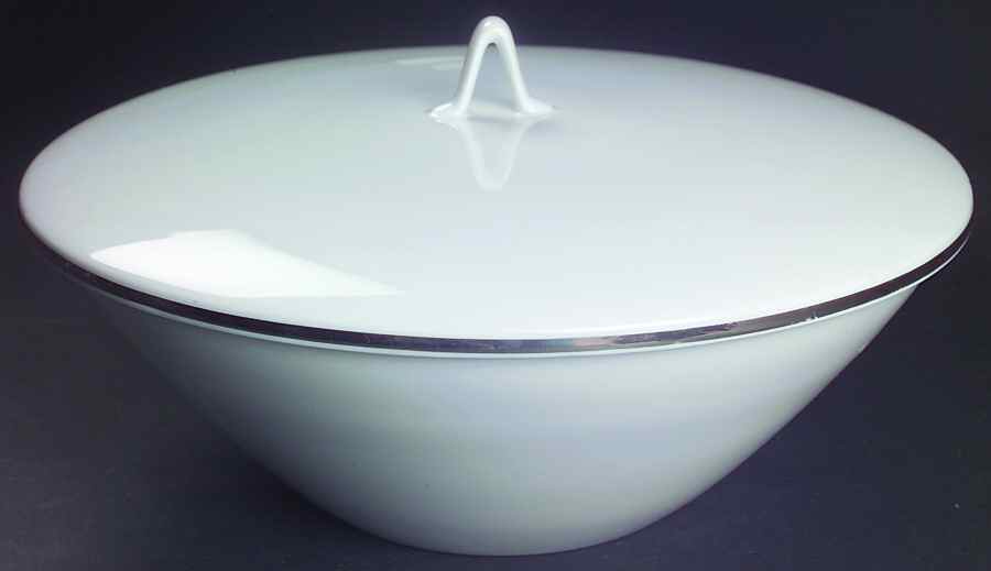 Classic Platinum (Older) Round Covered Vegetable-Uses RV9 as Base+CVLRV9 by Rosenthal - Continental-1