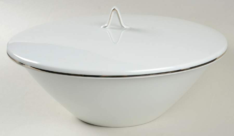 Classic Platinum (Newer) Round Covered Vegetable-Uses RV9 as Base+CVLRV9 by Rosenthal - Continental-1