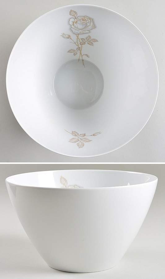 Classic Rose (White Rose, Brown Leaves) Tureen No Lid by Rosenthal - Continental-1