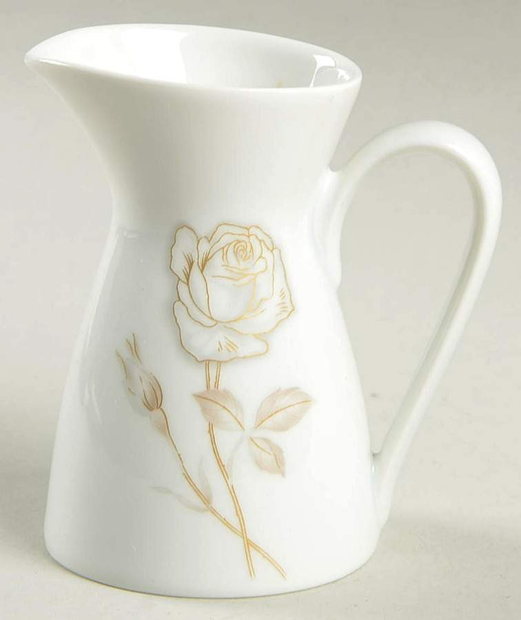 Classic Rose (White Rose, Brown Leaves) Creamer by Rosenthal - Continental-1