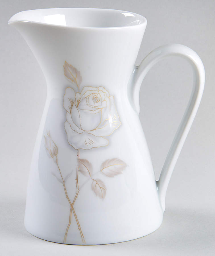 Classic Rose (White Rose, Brown Leaves) Creamer by Rosenthal - Continental-1