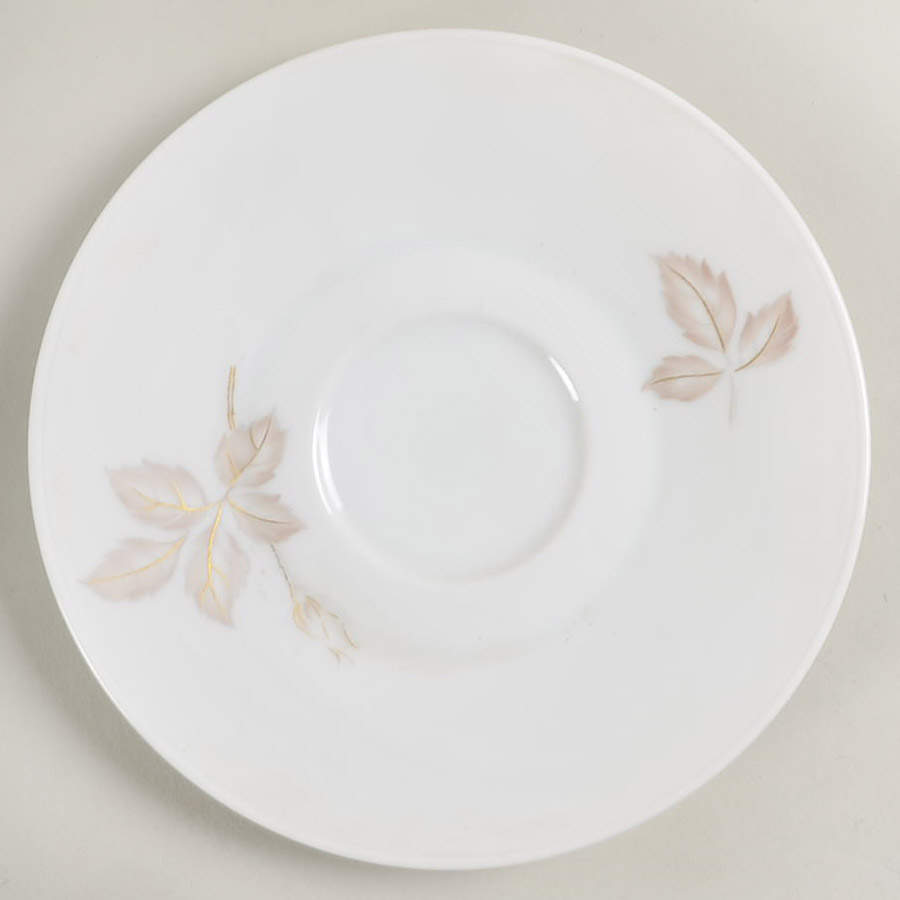 Classic Rose (White Rose, Brown Leaves) Saucer for Footed Cup by Rosenthal - Continental-1