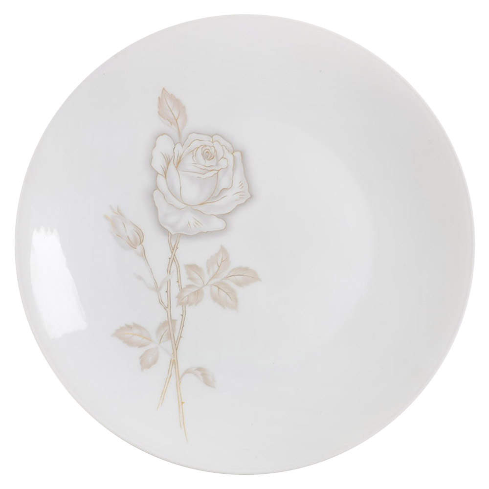 Classic Rose (White Rose, Brown Leaves) Large Dinner Plate by Rosenthal - Continental-1